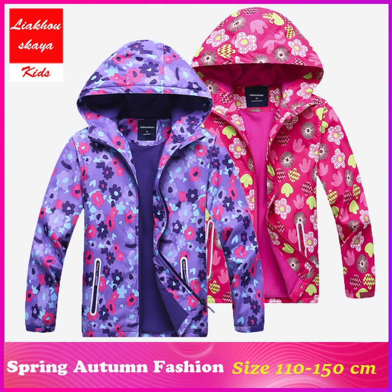 

Liakhouska Jacket For Girls Coat Teenage Outerwear 2019 Children Korean Kids Polar Fleece Windproof Waterproof Windbreaker 4-15T