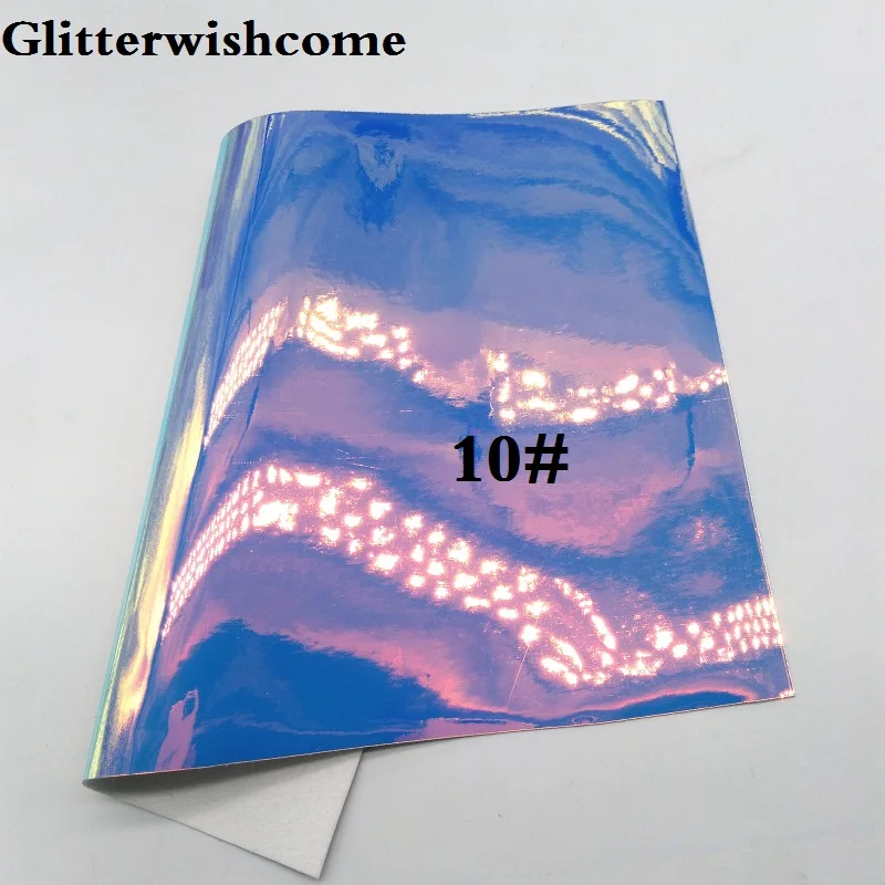 Glitterwishcome 21X29 см A4 размер винил для бантов Переливающаяся лакированная кожа Fabirc искусственная кожа листы для бантов, GM106A