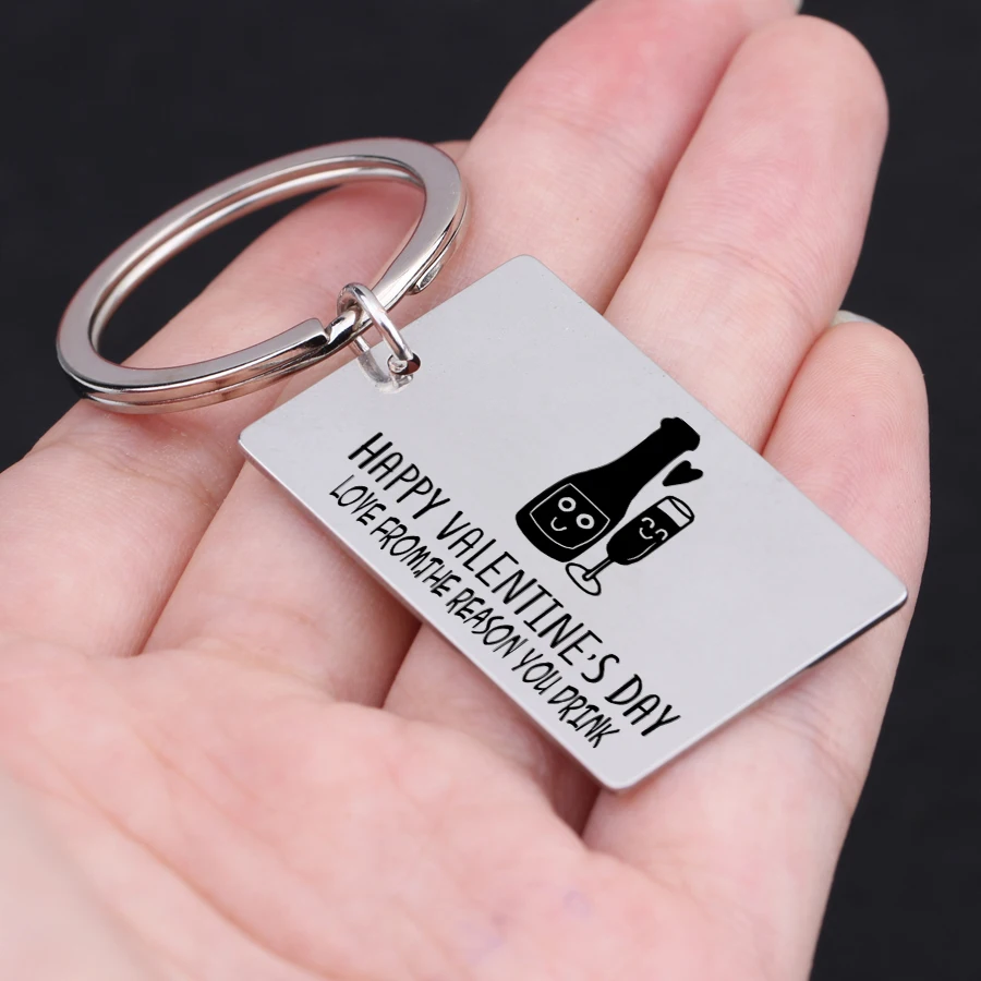 Брелок для ключей Счастливого Дня Святого Валентина украшение из нержавеющей