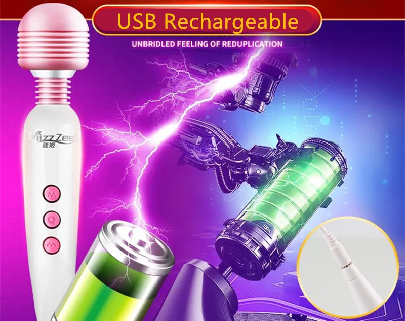 Перезаряжаемые AV палочка Вибратор Интимные Игрушки для женщин мастурбация