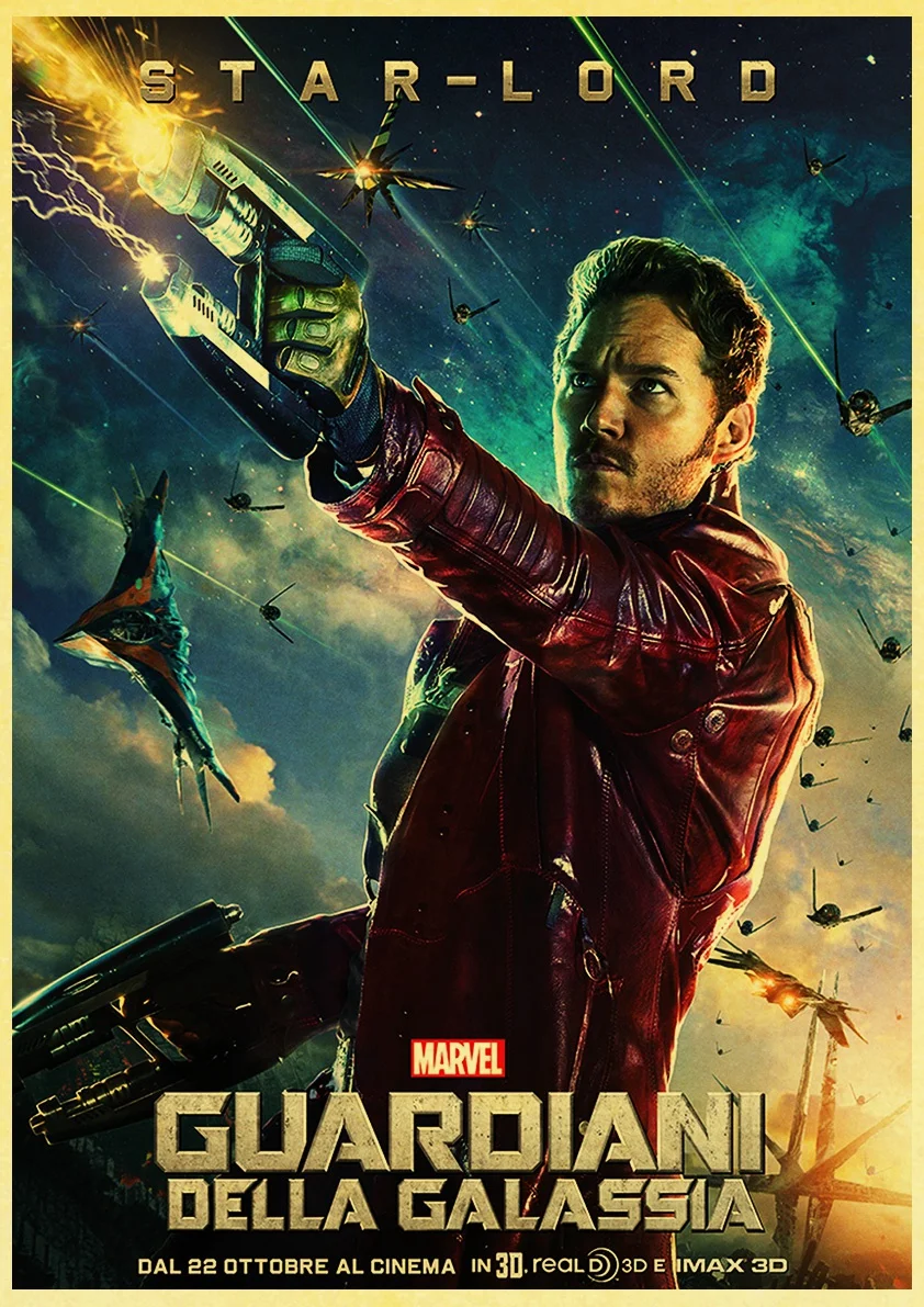 E084 Винтаж фильм Marvel стражи Галактики плакат наклейки на стену печать плакатов Высокое качество для бара и домашнего декора - Цвет: E084
