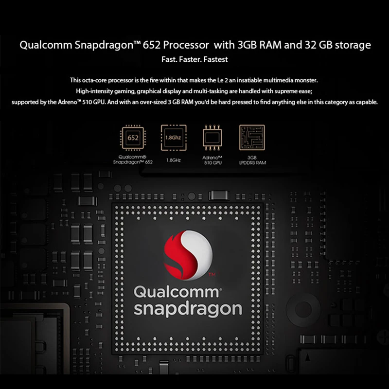 BC Глобальный LeTV LeEco Le 2x526 Snapdragon 652 Octa Core 1 8 ГГц OTG Android6.0 Оперативная память 3 ГБ