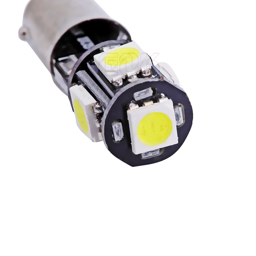 10 шт. автомобильная лампа Led canbus BA9S LED 12В 5smd T4W H6W 5050 Светодиодная Внутреннее