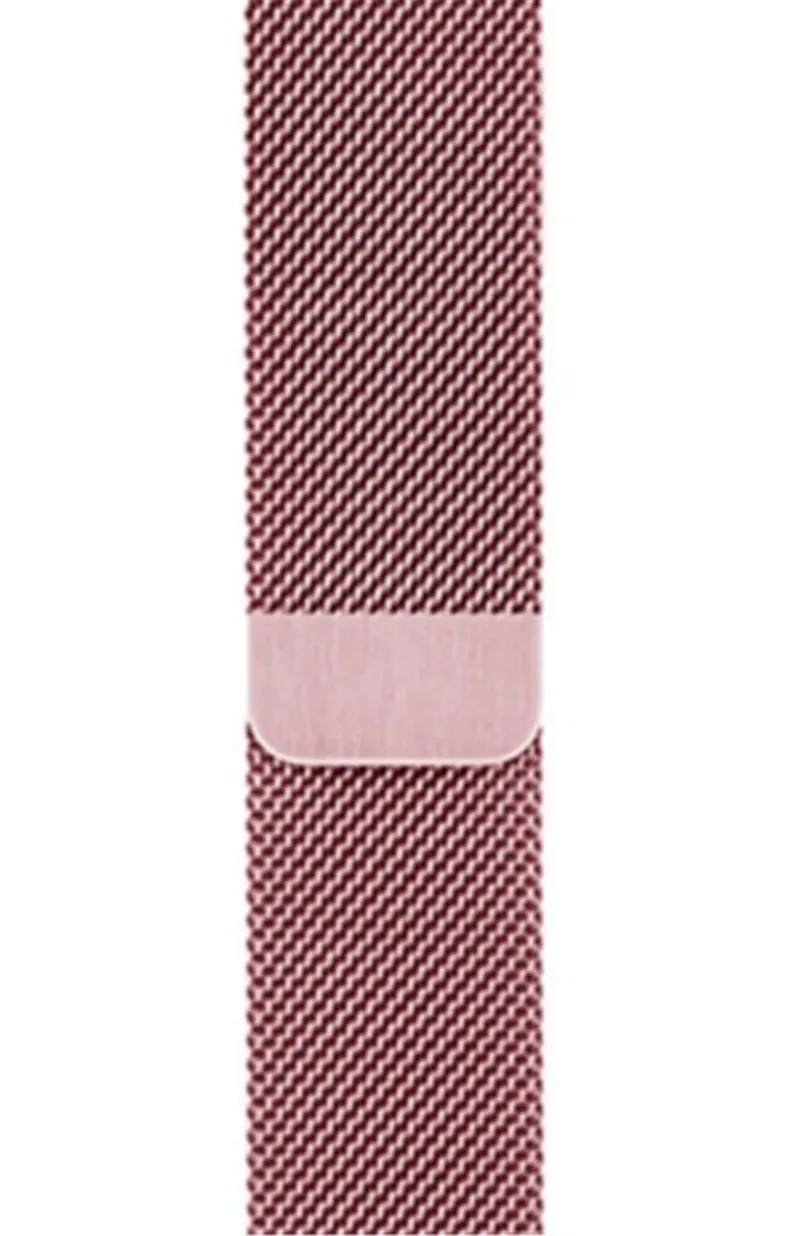 only pink band Красочные ремешок для часов, Миланская петля, ремешок для Apple Watch серии 3/2/1 38 мм 42 мм Нержавеющая сталь кабель-браслет на запястье для наручных часов iwatch, ремешок с ТПУ чехол - Цвет ремешка: only pink band
