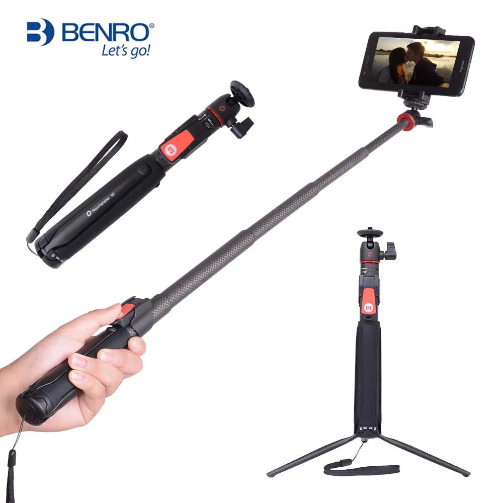 

Беспроводная Bluetooth-палка BENRO SC1, гибкая селфи-палка из углеродного волокна, Настольный Штатив для iphone X, экшн-камеры, Gopro Sumsang pk smooth4