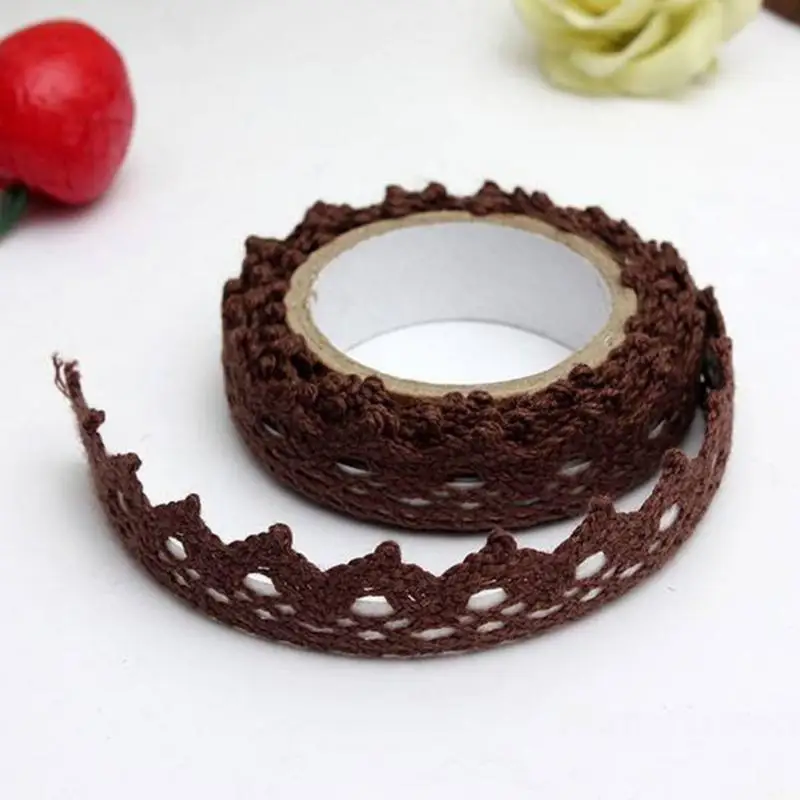 1 рулон DIY ткань кружева васи лента самоклеящаяся наклейка для скрапбукинга ткань кружева васи лента 9 цветов на выбор аксессуары для шитья#705