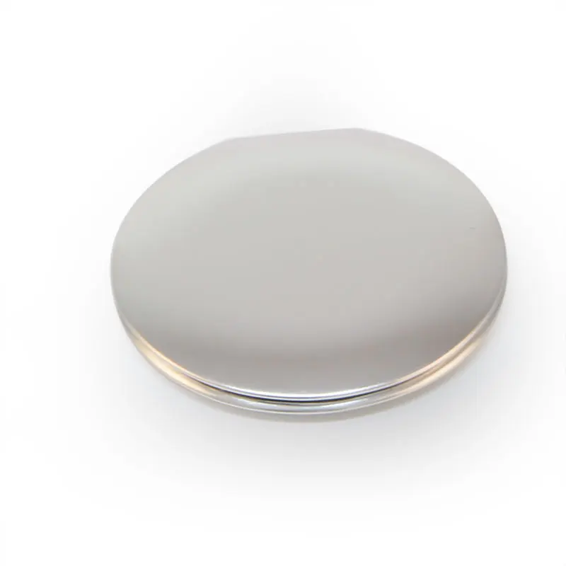 Белое Круглое косметическое зеркало тонкое портативное складное карманное #