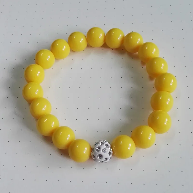 Летний подарок браслет из акриловых бусин Шамбала для девочек и детей женские