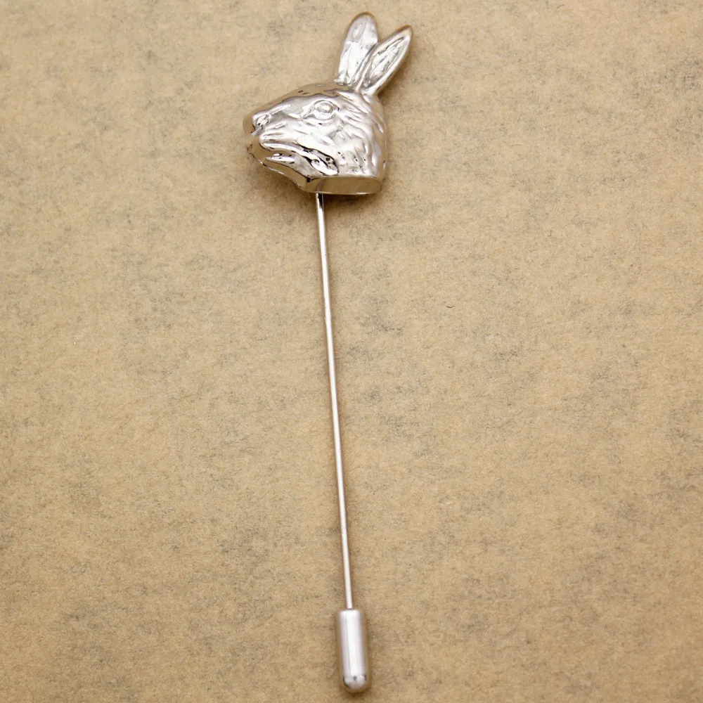 Женские эмалированные броши в форме головы кролика Wonderland Коктейльные шляпы