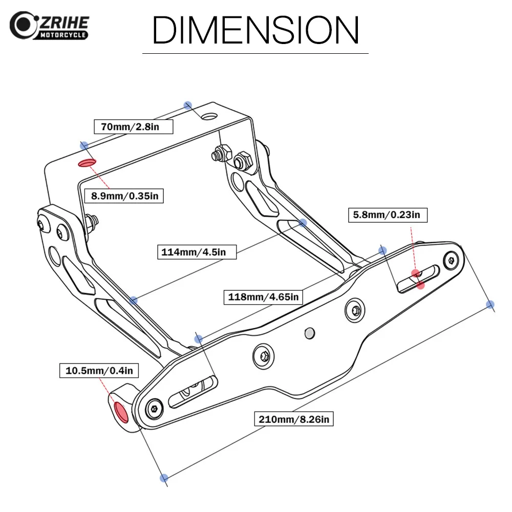 Мотоцикл хвост сзади номерной знак держатель Поддержка доска для kawasaki ninja 300 honda cb