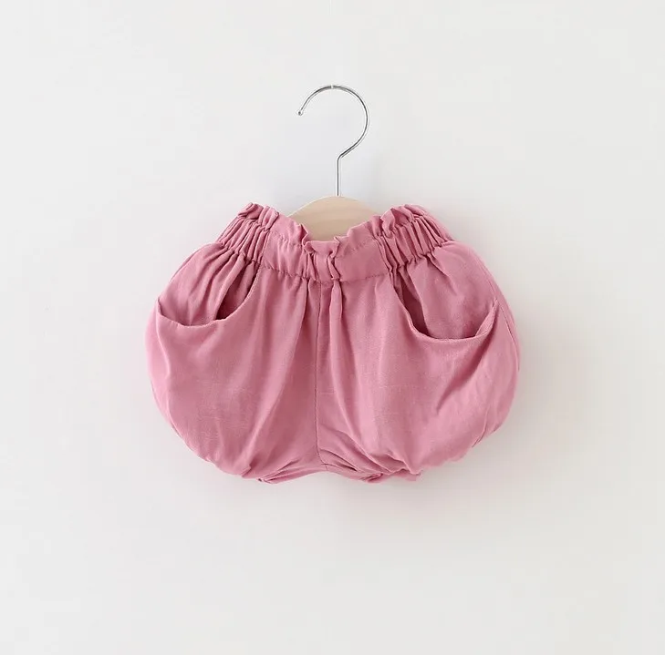 Детская одежда летний новый девушки фонарь шорты детские хлопок двойной слой