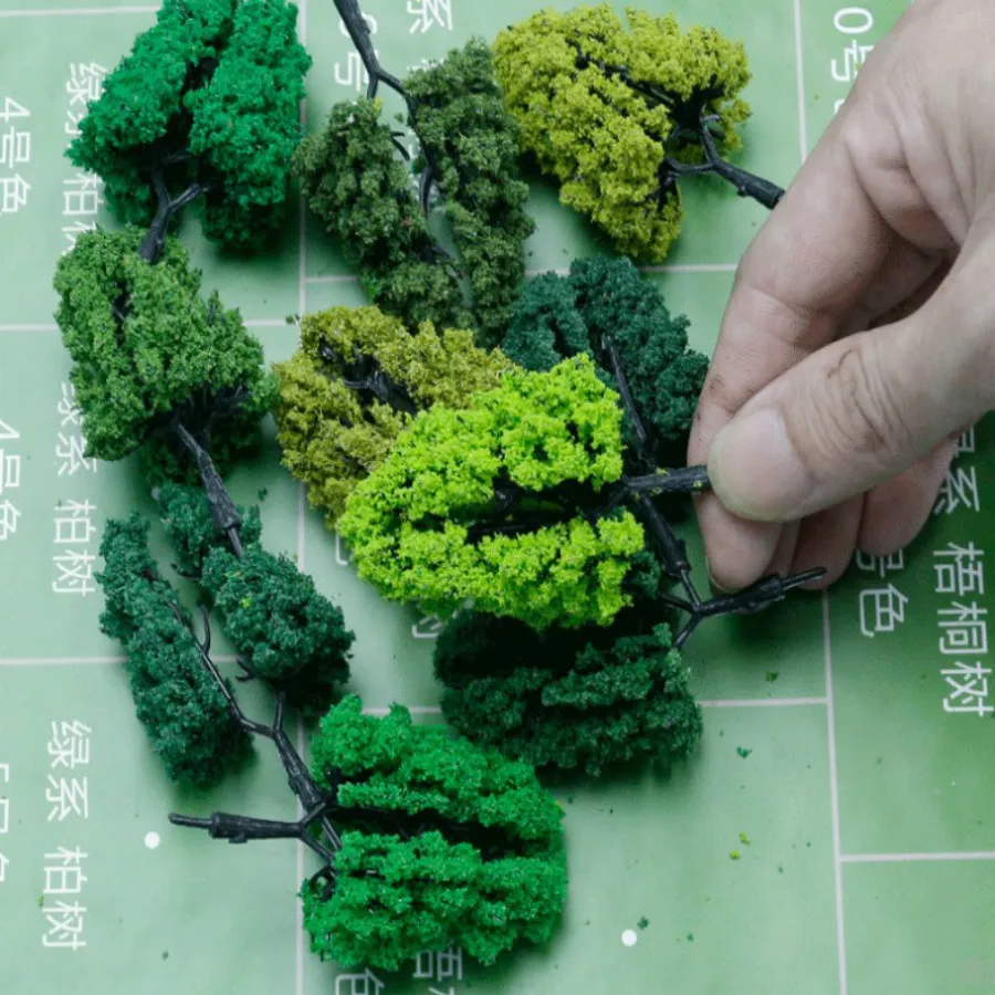 200pcs 5cm 1/200 Model Trees Architecture For Ho Train Layout Modelbouw Scene Maker Factory | Игрушки и хобби
