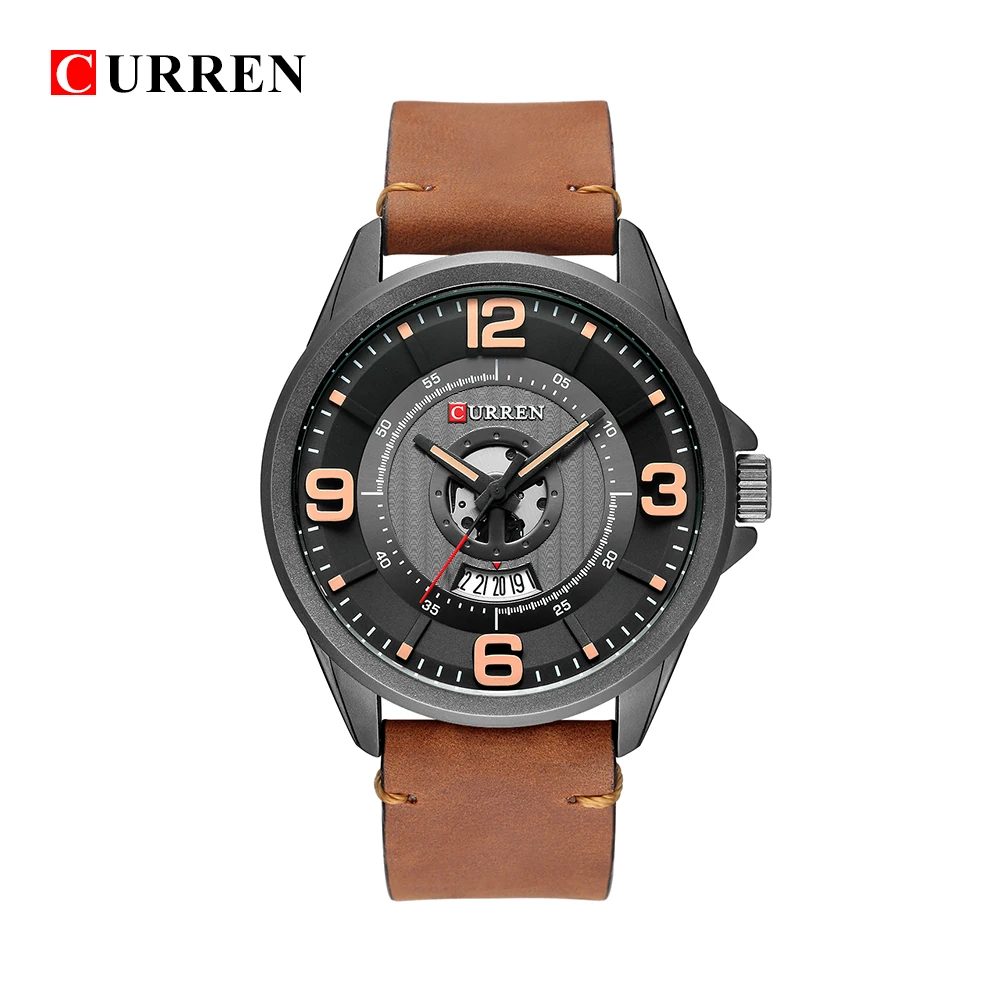 Reloj hombres мужские часы модные кварцевые часы CURREN повседневные кожаные мужские наручные часы с датой erkek saat подарок для мужчин