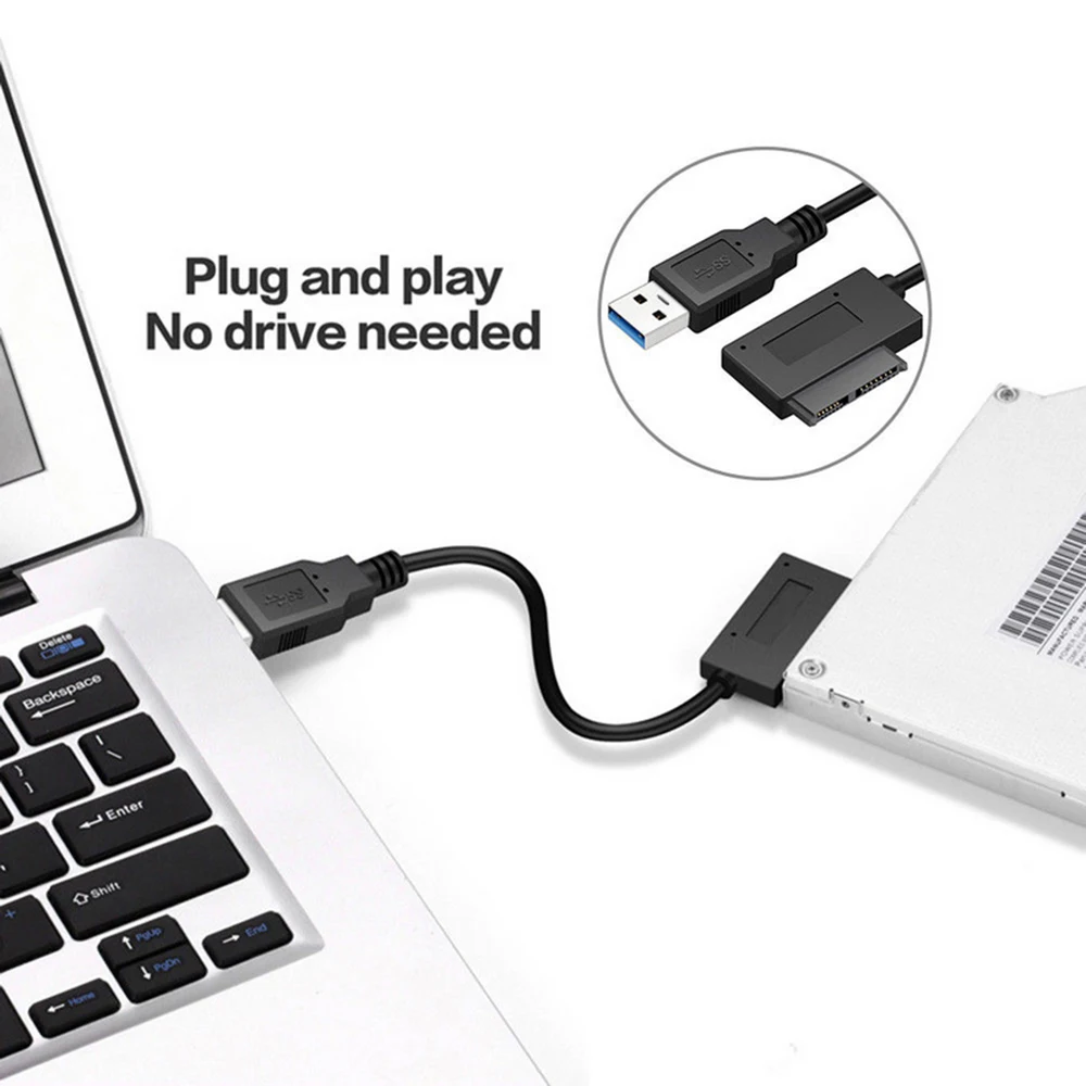 Новый USB 3 0 до 7 + 6 13Pin тонкий SATA кабель для ноутбука DVD/CD ROM HDD диск адаптер|Кабели