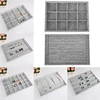 Шкатулка для ювелирных изделий, бархатный органайзер для хранения ювелирных изделий, браслетов, сережек, колец, бусин