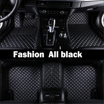 All black "Пользовательские подходящие автомобильные коврики для Mercedes Benz W164 W166 ML GLE ML350 ML400 ML500 GLE300 GLE320 GLE400 GLE450 лайнер - Название цвета: All black