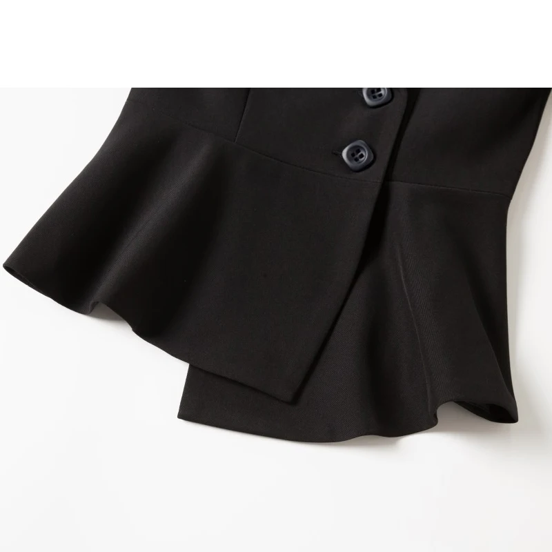 

Women Business Suits 2 Piece Skirt and Top Sets Red Blazers Jacket Short Sleeve Blazer Sets Office Ladies Work Wear Uniforms 927