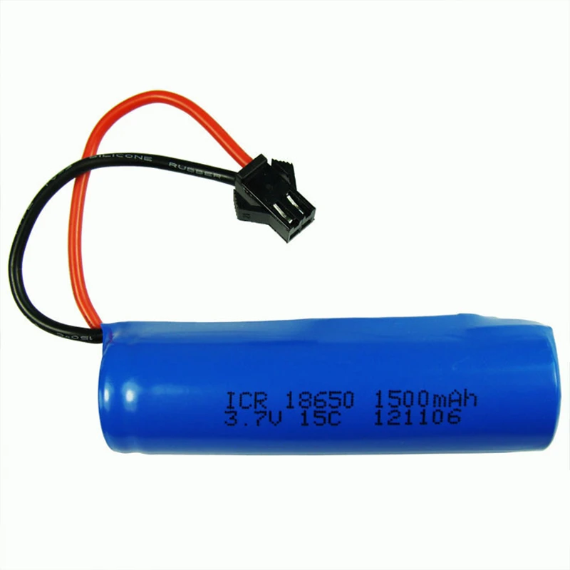 

3.7V 1500mAh remote control helicopter Lipo Battery 18650 1500mah cylindrical Lipo battery 15C SM plug
