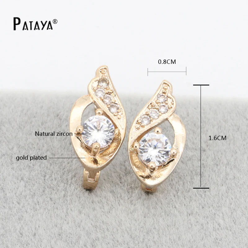 2015 белый золотые серьги 585 круглые кубический цирконий индийский мода украшения