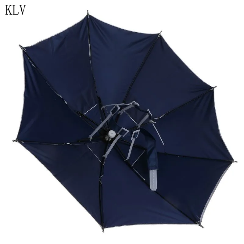 Outdoor Umbrella Hat Fishing Rain Sun Protection Hands Anti-rain Anti-UV Portable Travel Sports Hiking Folding Adjustable Tackle | Спорт и