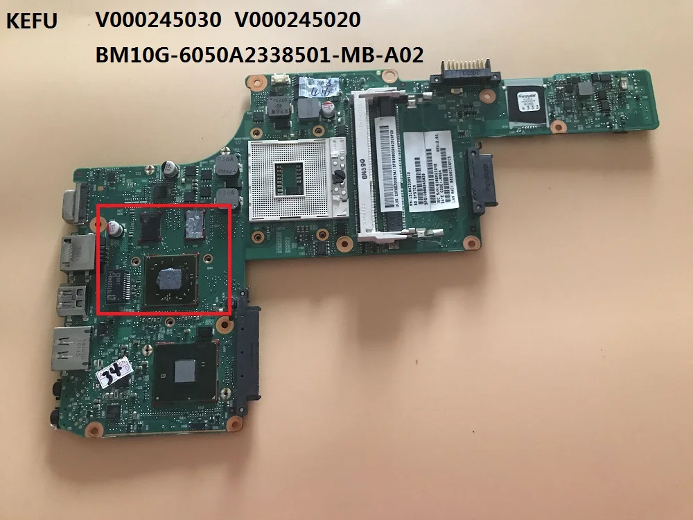 Kefu материнская плата для ноутбука для Toshiba Satellite L630 L635 ноутбук V000245030 V000245020 BM10G-6050A2338501-MB-A02 основная плата