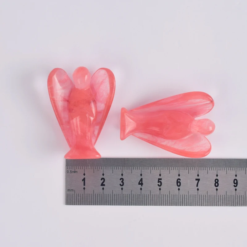 

2 inch multi-color synthetic obsidian angel figurines craved craft mini angle status for wedding home decor Healing crystals