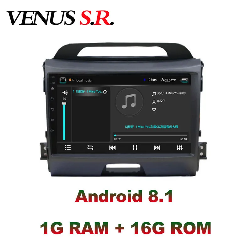 VenusSR Android 8,1 2.5D автомобильный dvd для KIA Sportage R радио 2010- мультимедиа головное устройство gps навигация