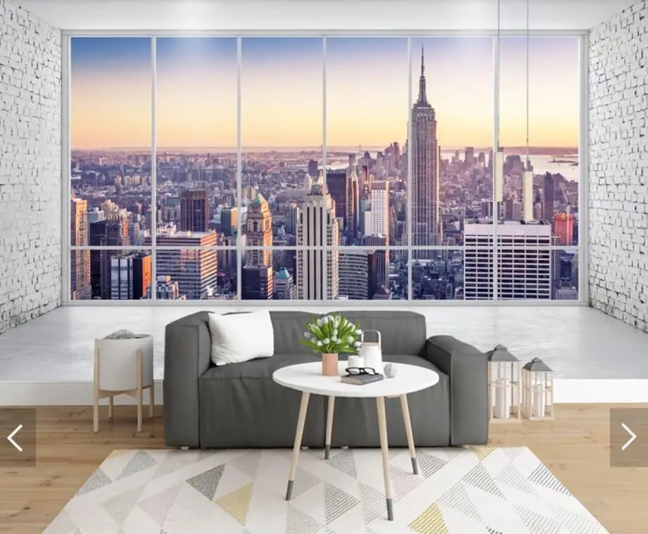 3d абстрактные Треугольники вид настенная фото стены Бумага для Гостиная ТВ диван