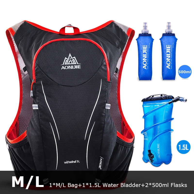 C928-Set D AONIJIE C928 5L гидратация рюкзак сумка Жилет Жгут для 2L водный Пузырь Туризм Кемпинг бег марафон Гонки Спортивные - Цвет: C928-Set D