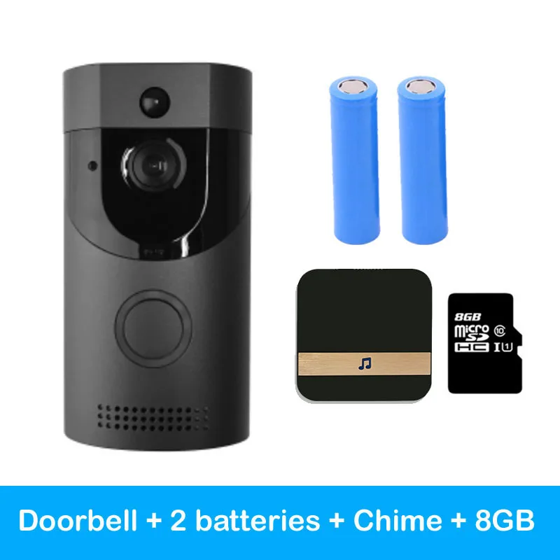 Package3 B30 720 P беспроводной связи ели сигнализации ИК ночного видения ip-камера WI-FI дверной звонок B30 IP65 Водонепроницаемый Смарт видео дверной звонок - Цвет: Package3