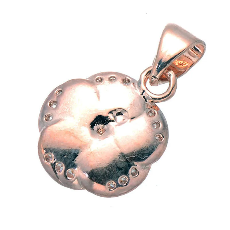 Популярные украшения Bijoux циркониевые розовые цветочные подвески для ожерелий