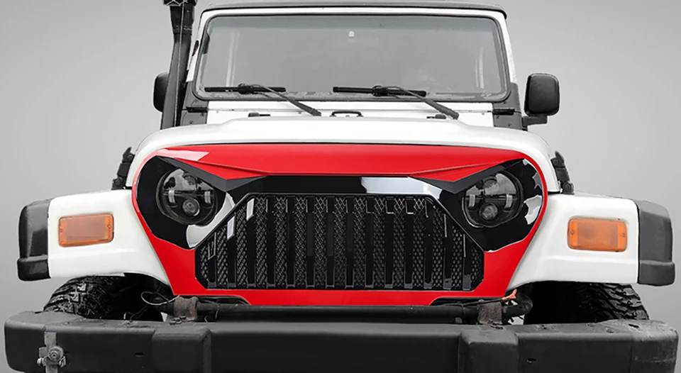 BAWA гоночные грили для Jeep Wrangler TJ 1997-2006 решетка сетчатые вставки автомобильные аксессуары для Jeep Wrangler tj 1999 2002 2005