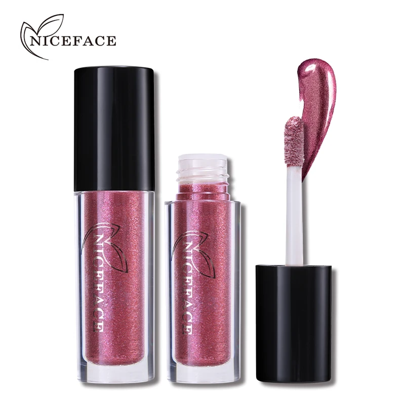 Бренд NICEFACE жидкая водостойкая матовая помада цвета металлик блестящий блеск для