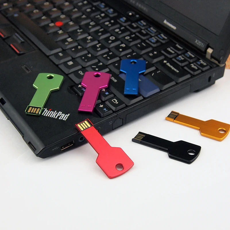 50 шт./лот cle USB флеш-накопитель на заказ с логотипом, USB флэш-накопитель металлический, в форме ключа флеш-накопитель 4 GB/8 GB/16 GB/32 GB/64 GB USB 2,0 флеш-диск