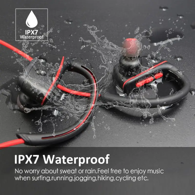 Беспроводной наушники IPX7 Профессиональные водонепроницаемый Bluetooth гарнитуры с HD