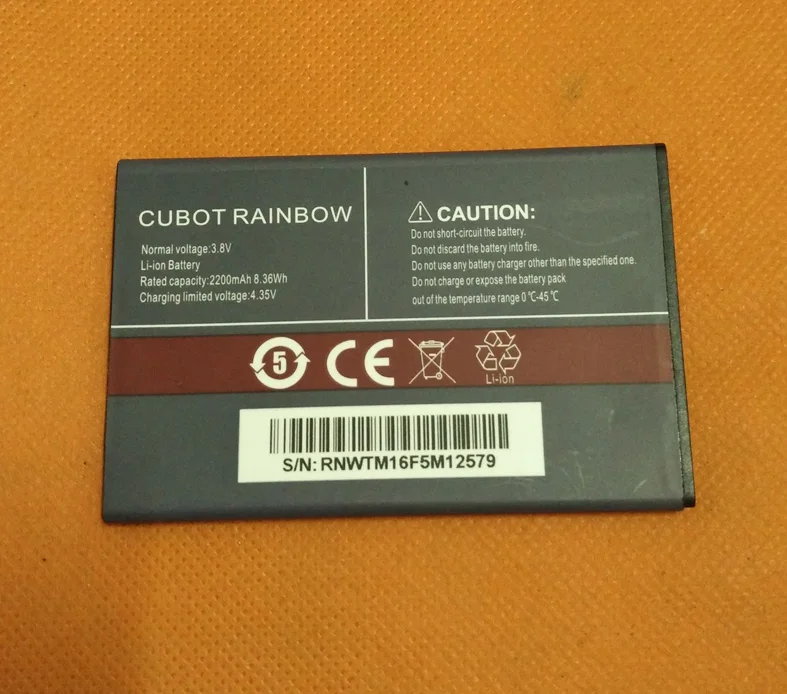 Б/у оригинальный аккумулятор батарея 2200 мАч для CUBOT Rainbow 5 0 дюйма MTK6580|bateria 2200mah|original