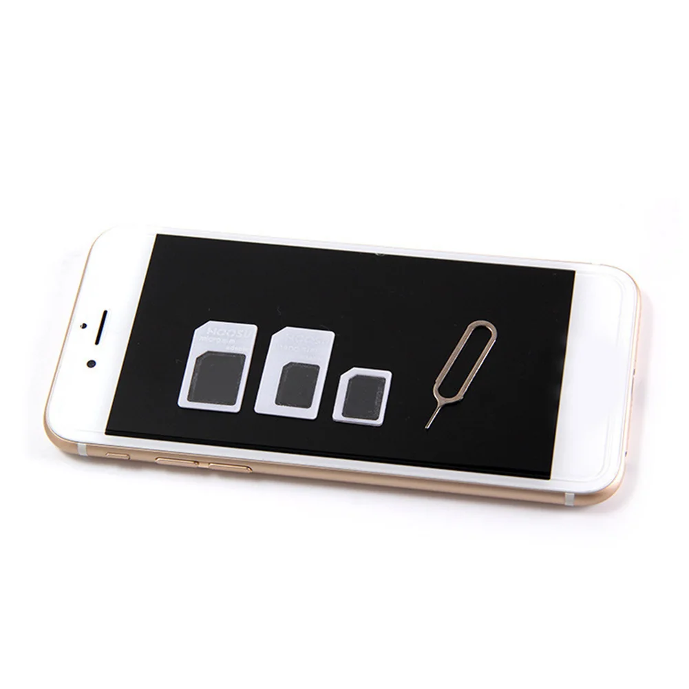 New Arrival 4Pcs Universal Mobile Phone Nano SIM to Micro/Standard Card Adapter Converter