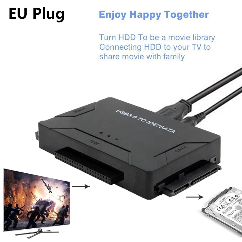 Переходник для жесткого диска с USB 3 0 на 2 5/3 5/5 25 IDE SATA |