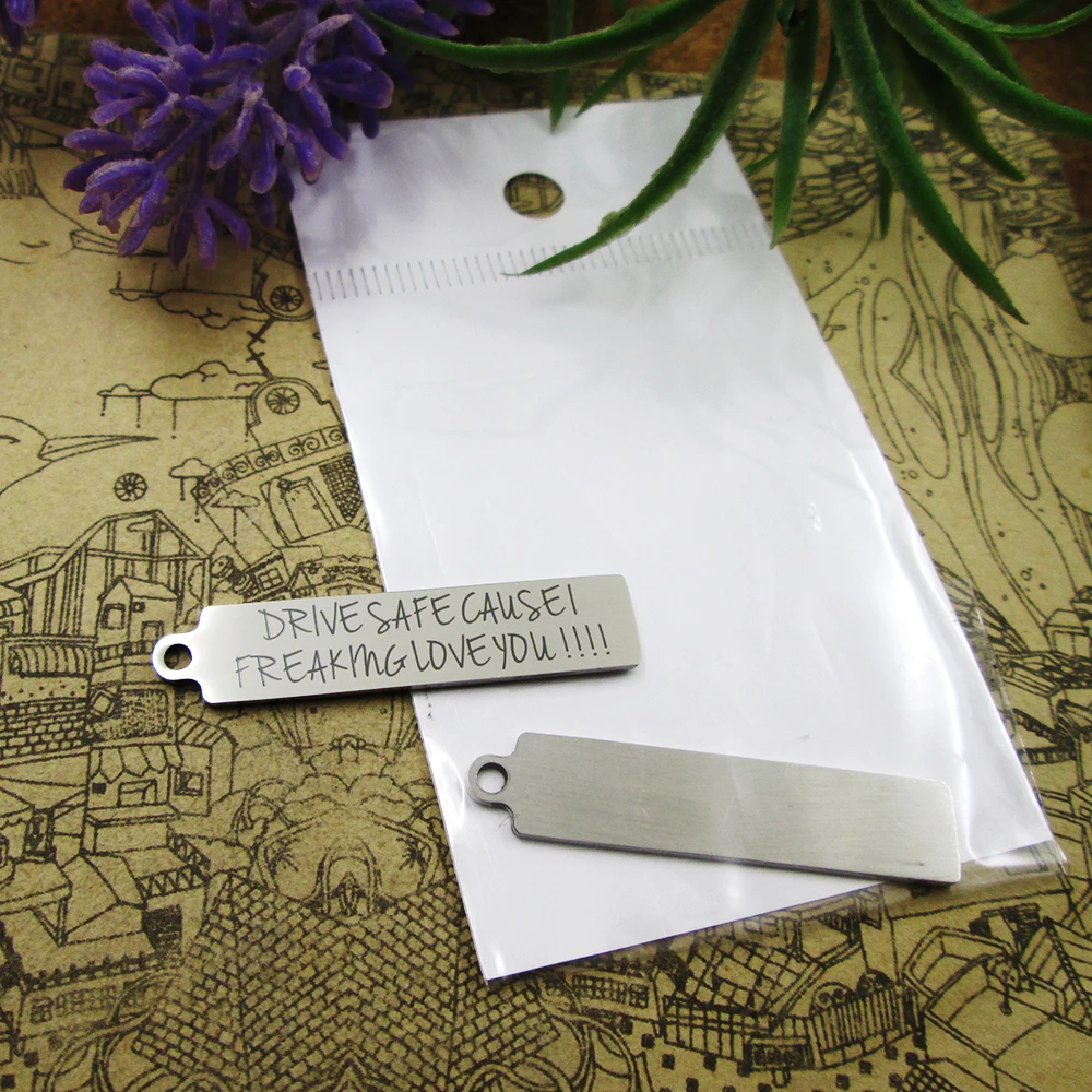 

20 шт. -- «безопасное вождение, потому что я люблю вас!! Подвески для ожерелья из нержавеющей стали