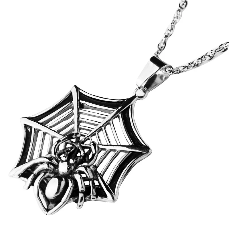Мужское длинное ожерелье паук из нержавеющей стали|necklace jewelry|jewelry menjewelry for men |