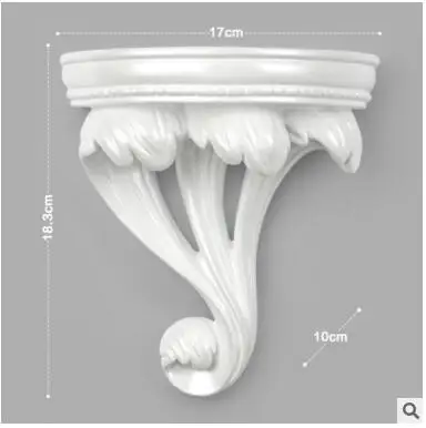 Европейская домашняя декоративная настенная полимерная полка, ваза, 3D настенная стойка, держатель для гостиной, Фреска, декор для ванной комнаты, полка для хранения - Цвет: 3