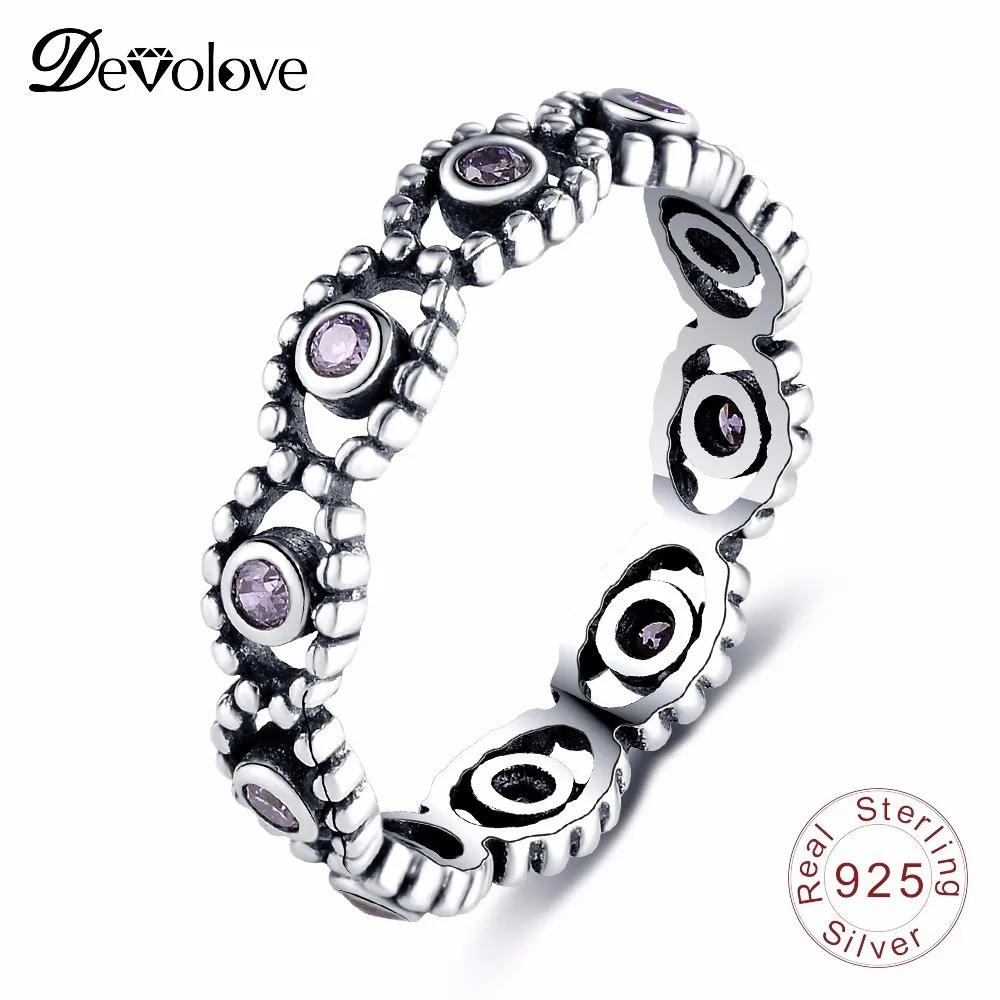 Devolove Аутентичные Real100 % 925 пробы серебряные перстни best подарок для Для женщин Fabulous