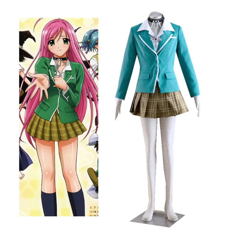 

Anime Rosario and Vampire Moka Akashiya Yokai Academy Uniform Cosplay Costume Tailor Made