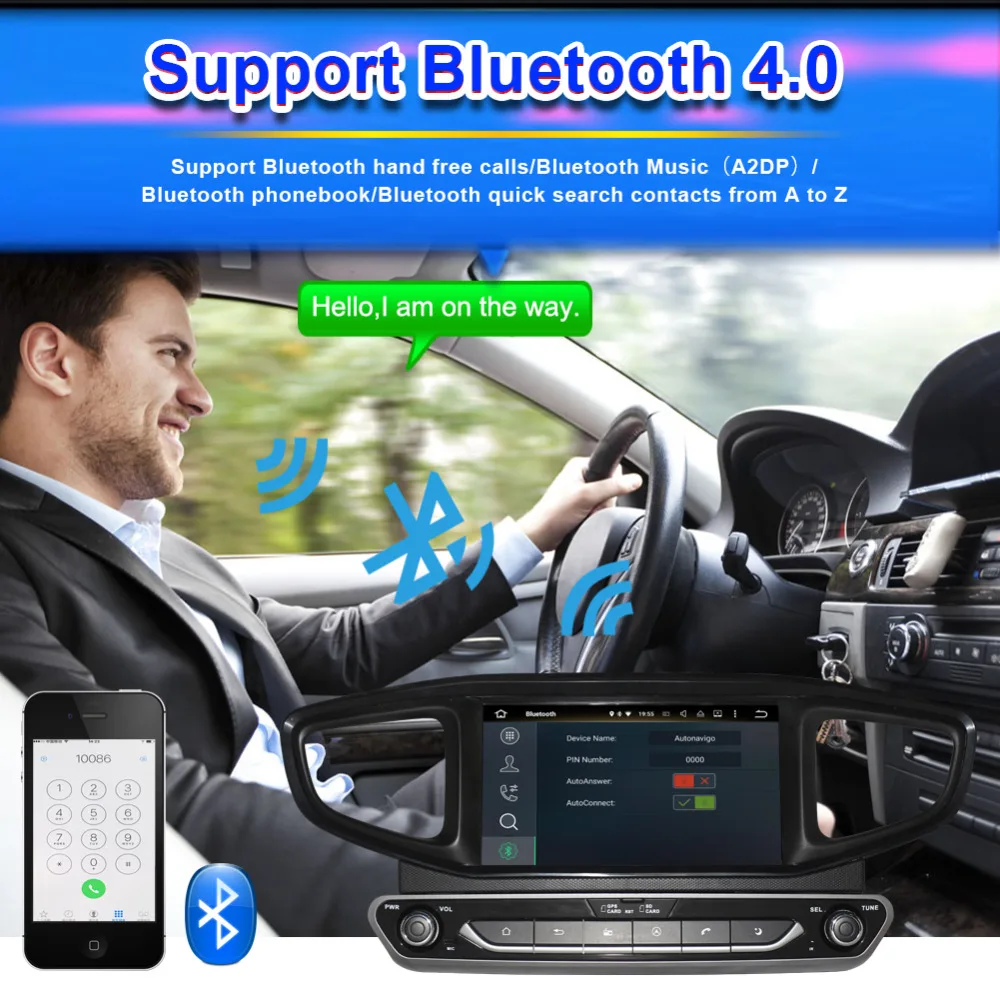 8-дюймовый Android 8 0 Восьмиядерный 4 Гб RAM автомобильный ПК DVD CD плеер для Hyundai Ioniq