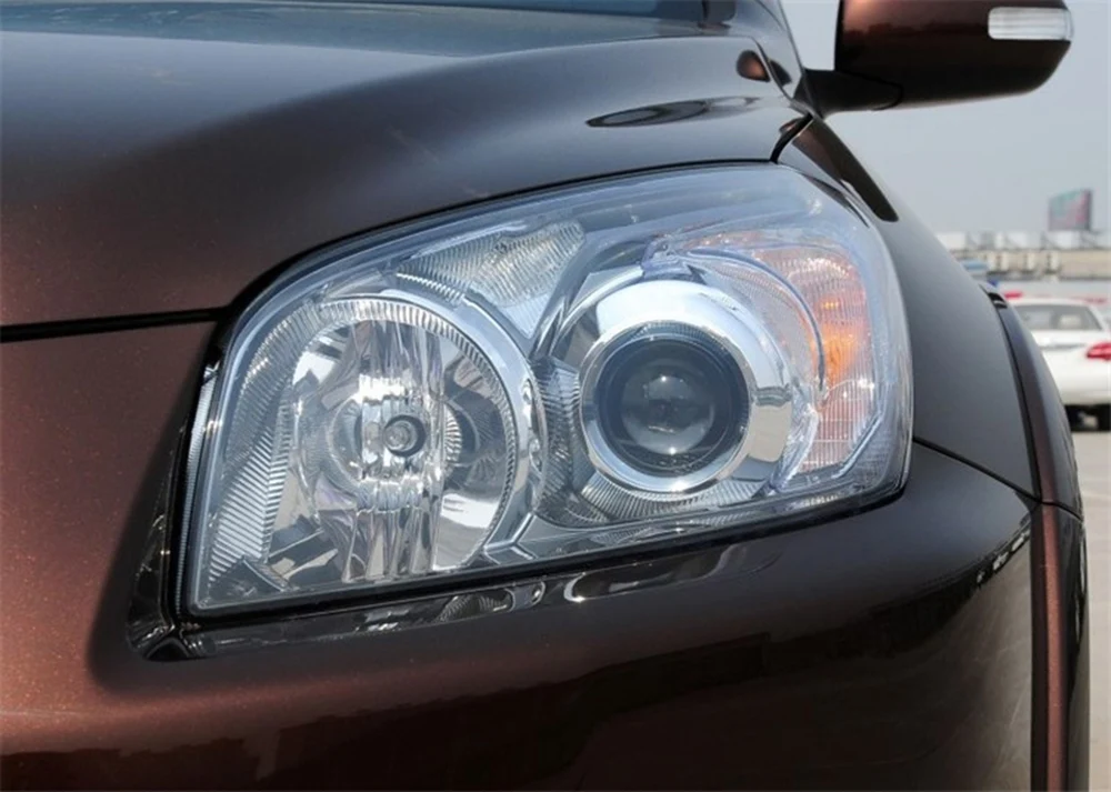 Для Toyota Rav4 2009 2010 2011 2012 прозрачный автомобильный налобный фонарь с прозрачными линзами, передняя Автомобильная крышка