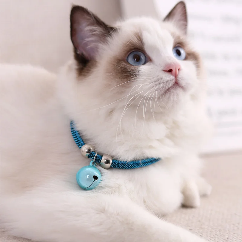 Hot Sale Cat Collar Necklace Lovely Pet Puppy Chain Adjustable Personalized Fashion Bell Accessories | Дом и сад