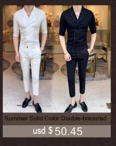 Двубортный костюм; летний костюм; Mariage Homme; цвет черный, белый, серый, синий; костюм в полоску; Uomo Trajes De Hombre
