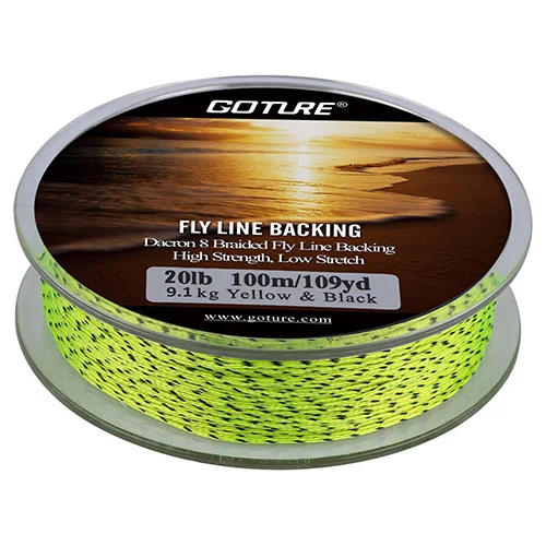 yellow black 20LB Goture 100 м/109Yrd леска для ловли нахлыстом 8 нитей 20 фунтов/30 фунтов лавсановая плетеная леска с низкой растяжкой рыболовные аксессуары - Цвет: yellow black 20LB