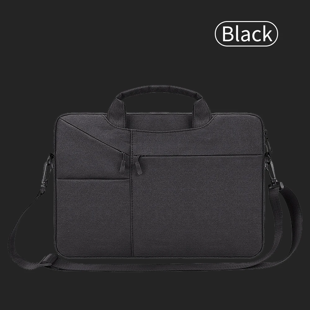BLACK with belt Водонепроницаемая Женская Мужская сумка для ноутбука 13,3 15," чехол для Macbook Air 13 15 14 15,6 сумка для Macbook Pro 15 touch bar рукав с ремнем - Цвет: BLACK with belt