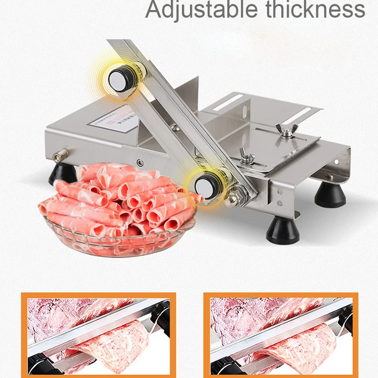 Manual Cutting Slice of herbs fresh meat boned chicken Cutter Multifunctional frozen slicer Stain Steel Meat Slicer machine | Бытовая